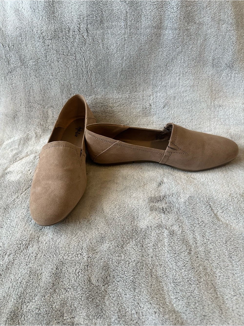 Style & Co. Tan Suede Slip-On Flats